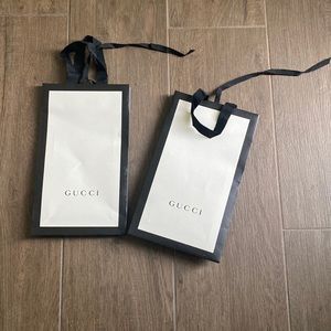 Bundle of 2 small Gucci shopping bags